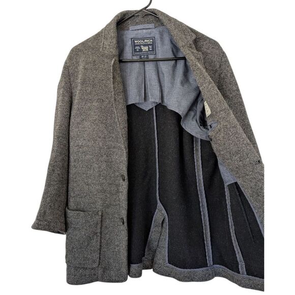 Woolrich John Rich & Bros Women's S Grey Wool Two Button Blazer 3/4 Sleeve - Picture 3 of 10